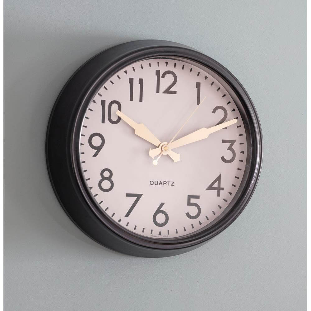 Garden Trading Carbon Greenwich Steel Clock 38cm